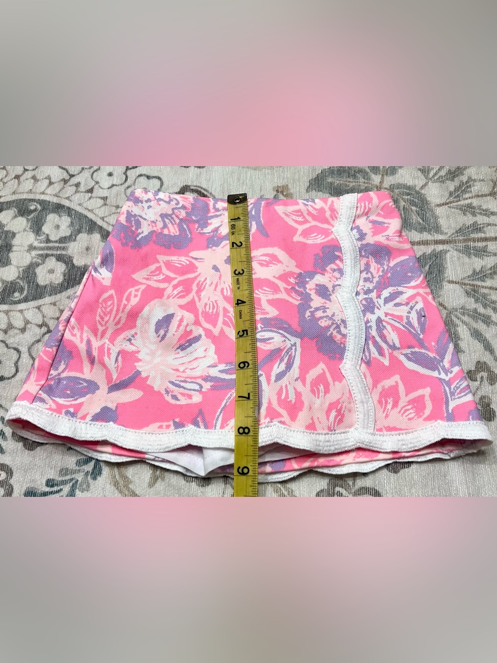 NWT Lilly Pulitzer Girl’s Mini Michelina Skort Rousseau Pink Zen Garden XS 2/3 - Picture 6 of 7